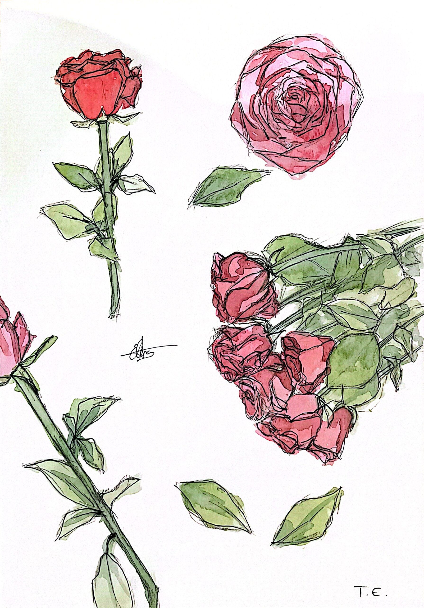 Invitación con flores secas