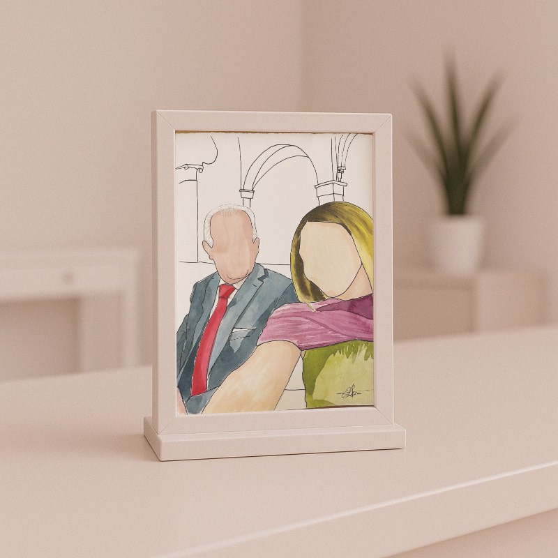 Láminas personalizadas acuarela enmarcadas